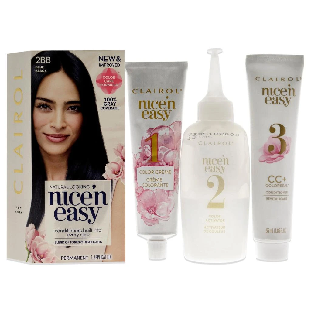 Clairol Nicen Easy Color Blend - 2BB Blue Black by  for Women - 1 Application Hair Color
