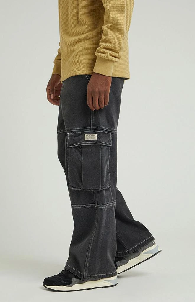 PacSun Black Extreme Baggy Cargo Jeans 3