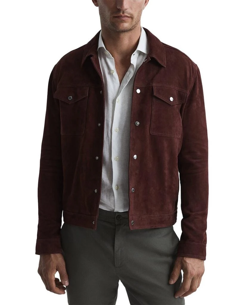 REISS Jagger Suede Trucker Jacket 1