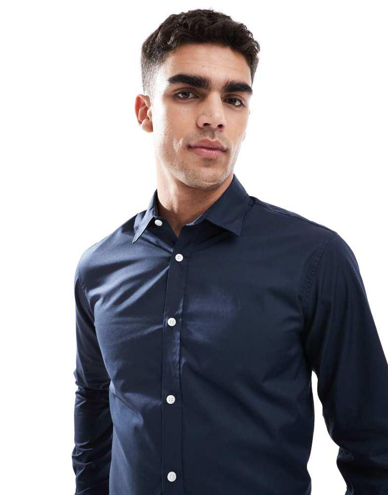 JJ Rebel JJ Rebel long sleeve shirt in navy