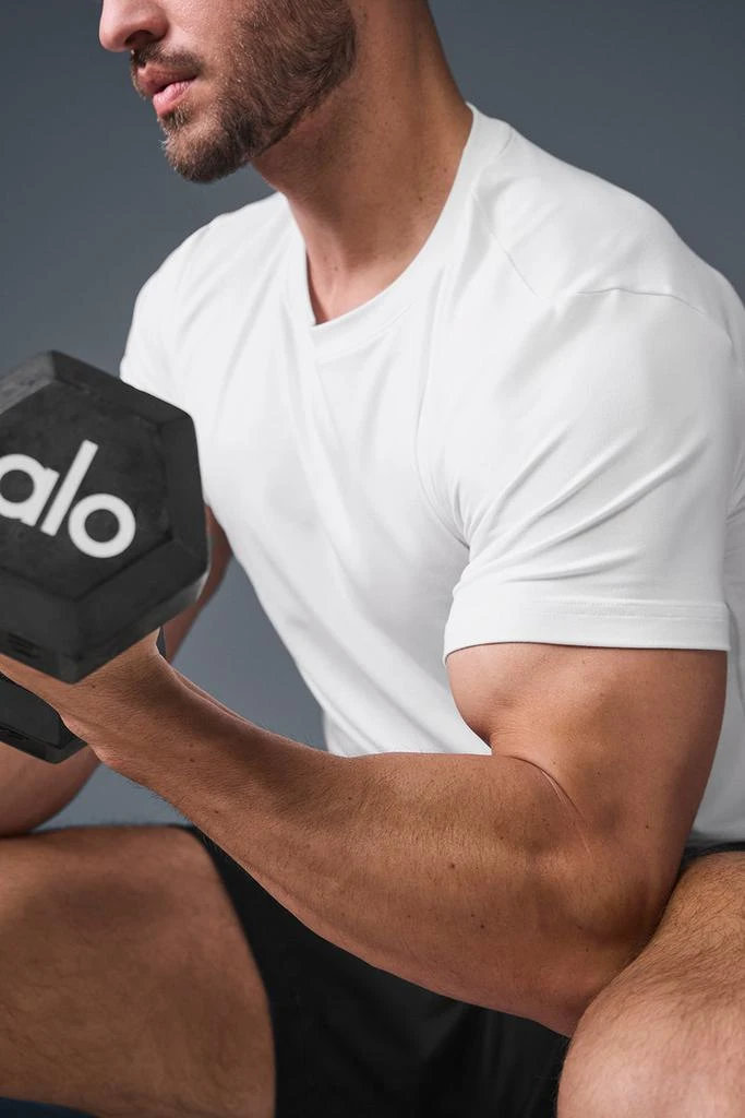 Alo Conquer Reform Crewneck Short Sleeve - White 4