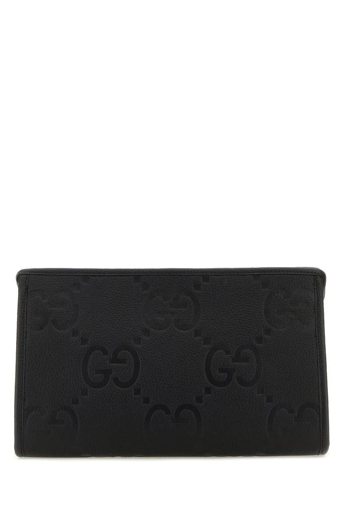 Gucci Black Jumbo GG leather pouch 1