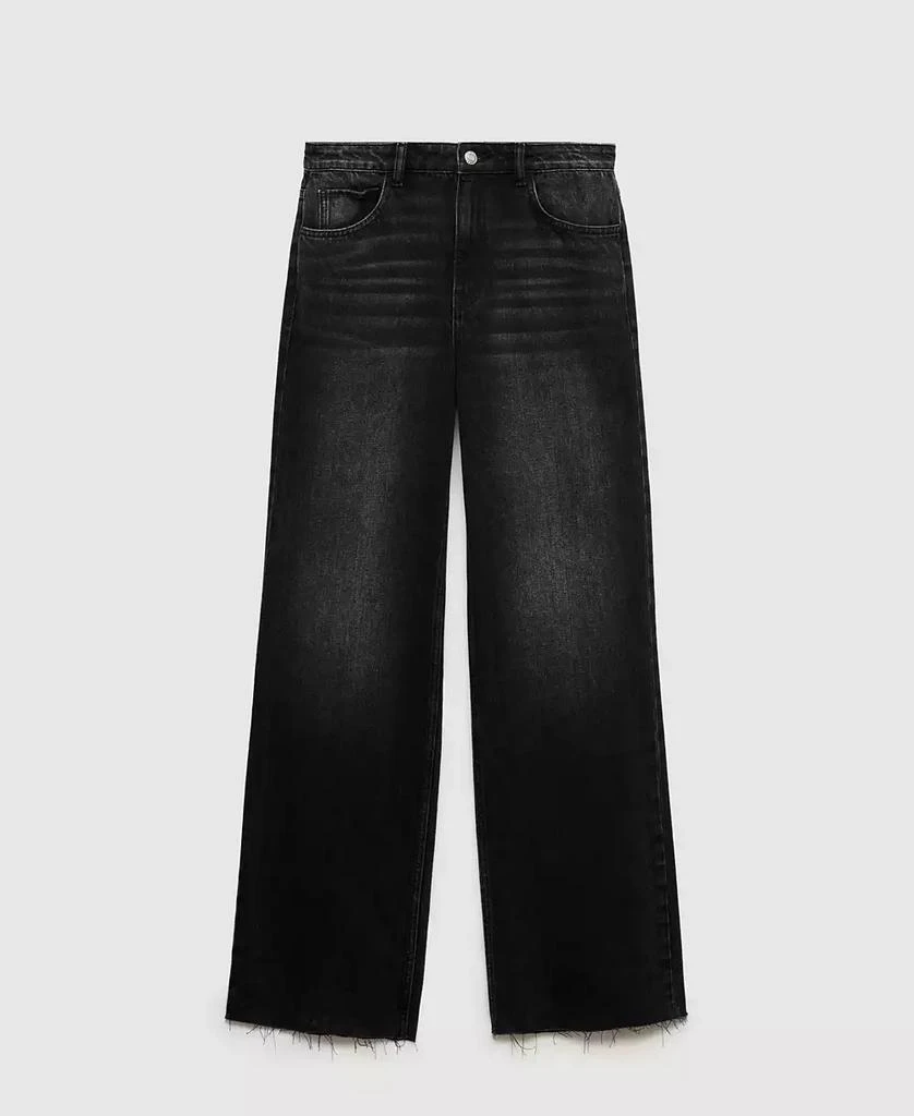 Mango Women's Danila Medium-Rise Wide Leg Jeans 2