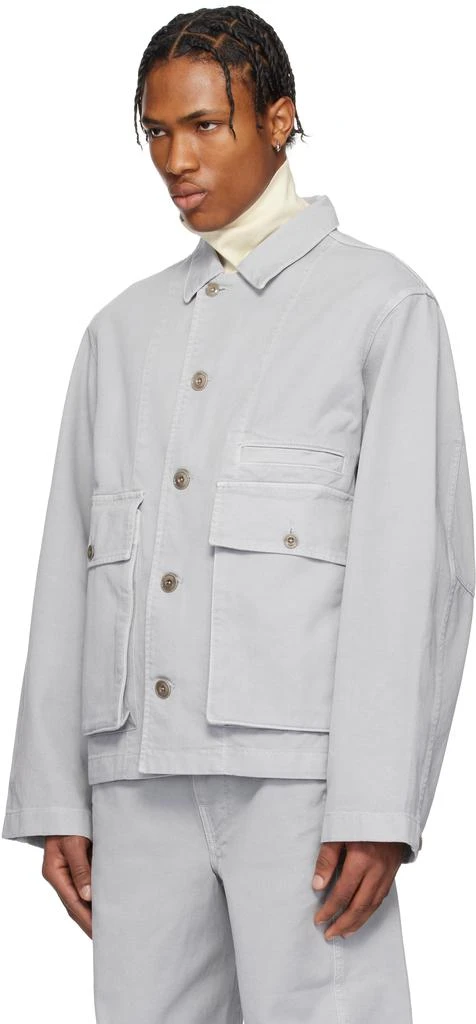Lemaire Gray Boxy Denim Jacket 4