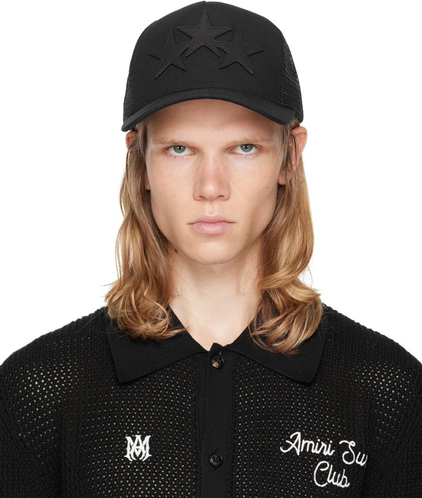 AMIRI Black 3 Star Trucker Cap 1