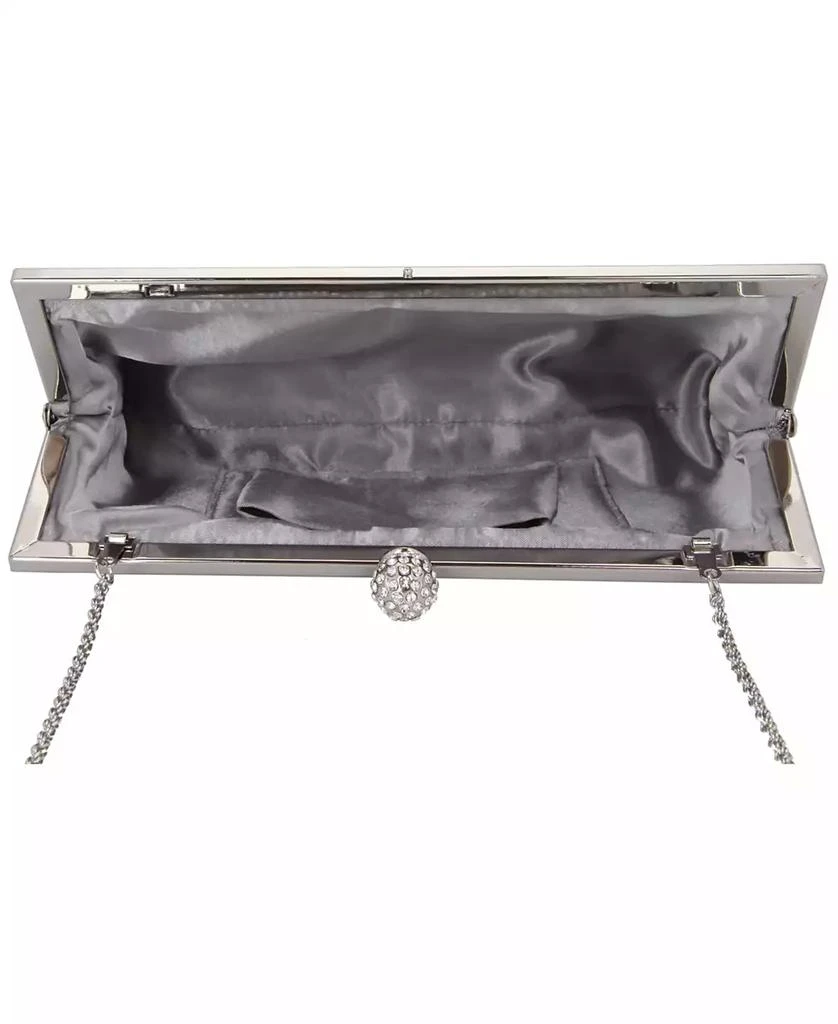 Nina Women's Pleated Metallic Frame Clutch 3