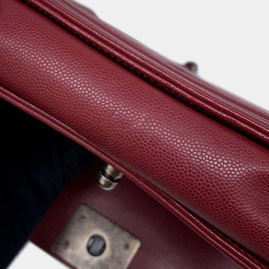 Chanel Chanel Red Caviar Leather Small Chevron Boy Bag 15