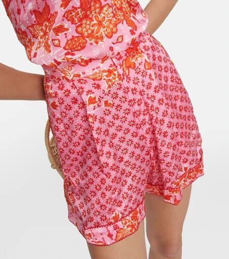 Poupette St Barth Isabelle floral satin shorts 4
