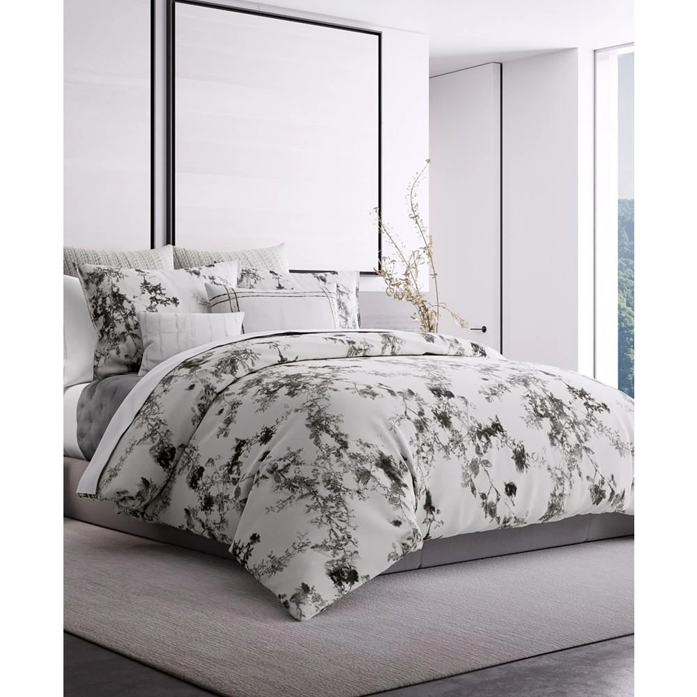 Vera Wang CLOSEOUT! Charcoal Vines Mohair Plaid Breakfast Pillow 5