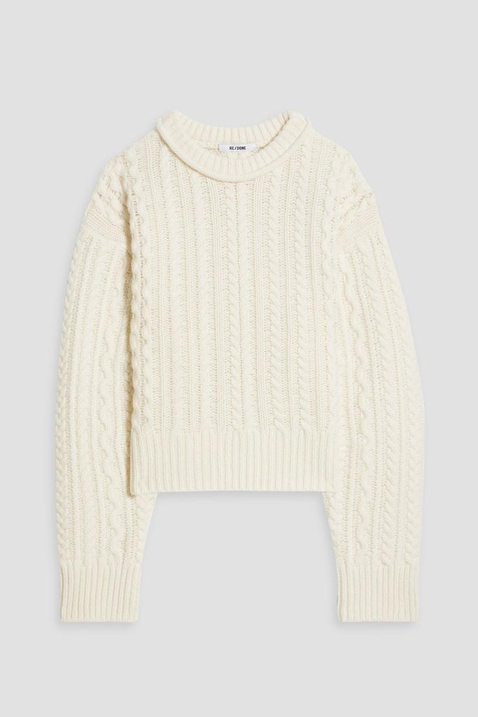 Re/Done Cable-knit wool sweater