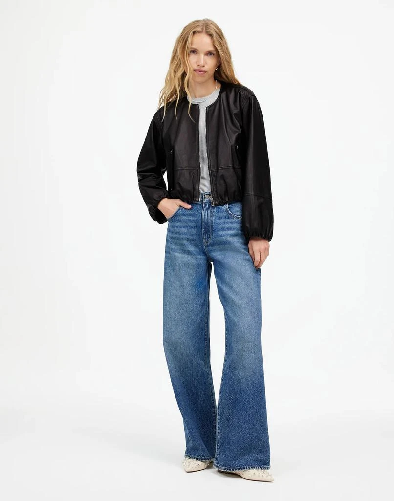 Madewell Leather Bubble-Sleeve Jacket 2