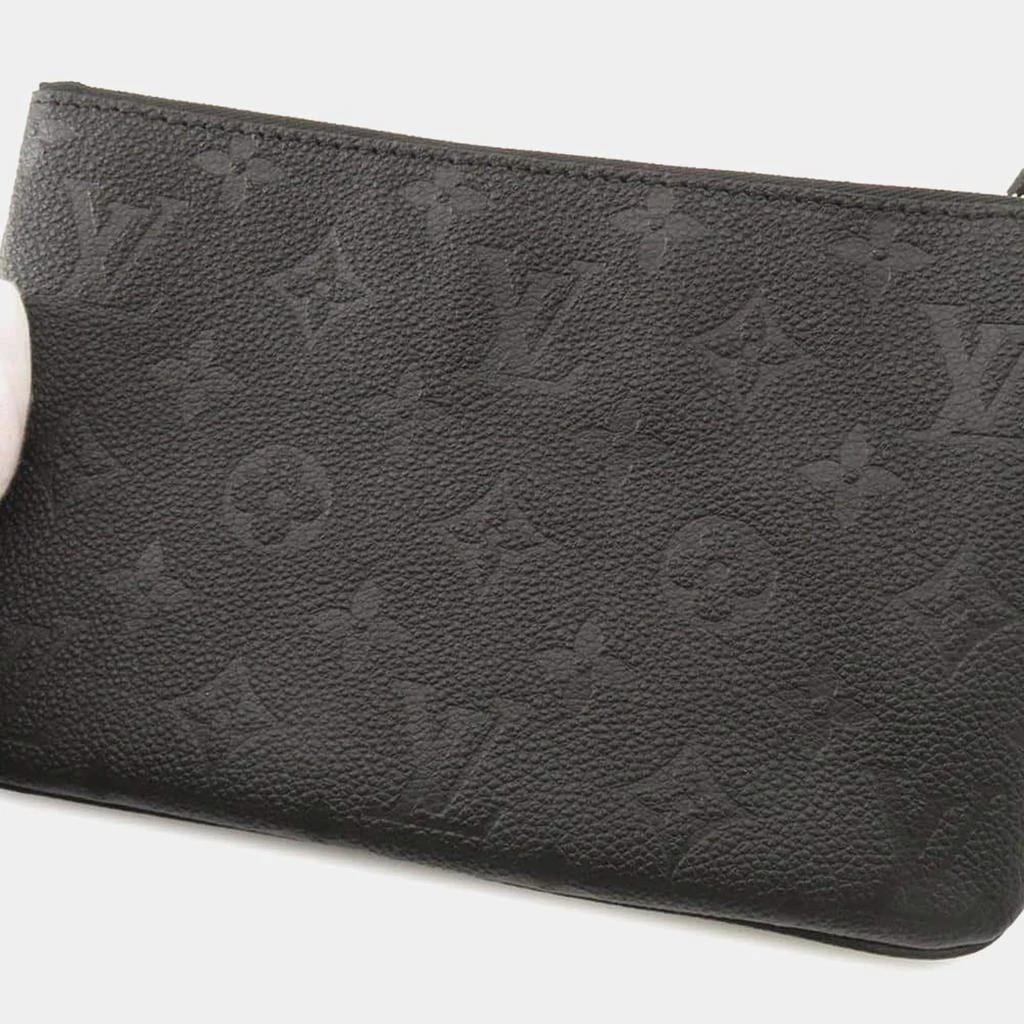 Louis Vuitton Louis Vuitton Noir Monogram Empreinte Leather Pochette Double Zip Bag 7