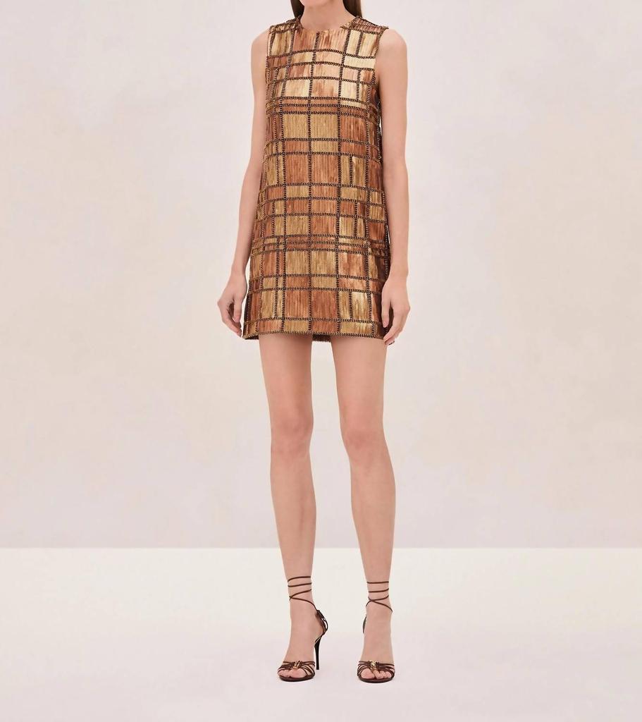 Alexis Emani Dress In Bronze