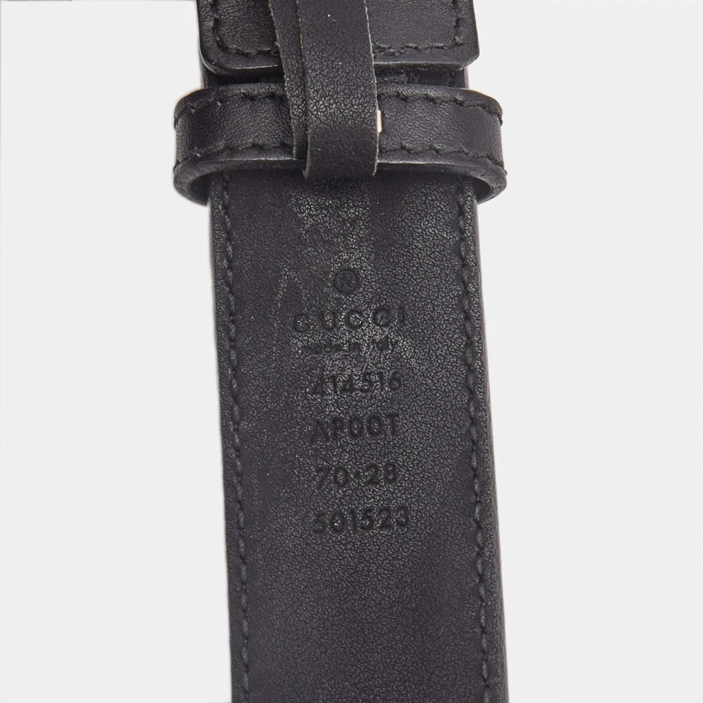 Gucci Gucci Black Leather GG Marmont Buckle Belt 70CM 4