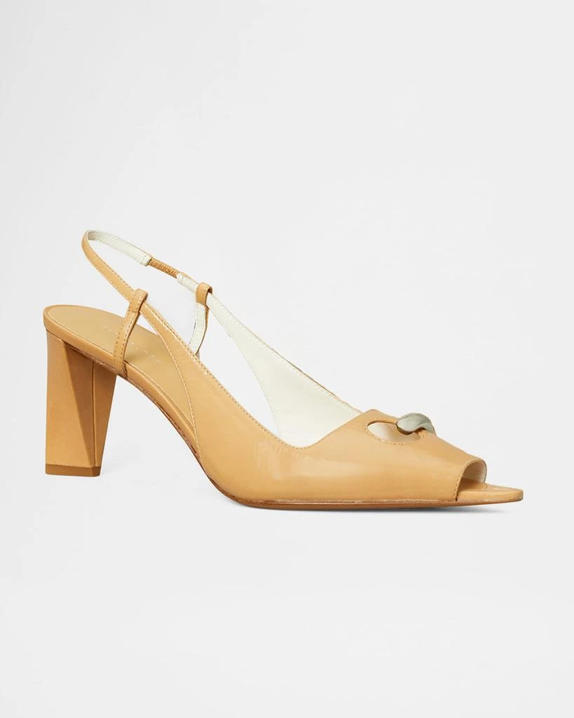 Tory Burch Pierced Peep-Toe Slingback Pumps 3