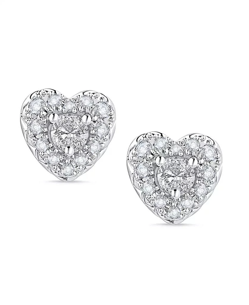Macy
s Diamond Heart Shape Halo Stud Earrings (1/2 ct. t.w.) in 10k White Gold 2