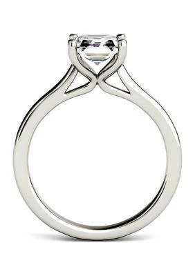 Charles 
Colvard 1.3 ct. t.w. Lab Created Moissanite Asscher Solitaire Ring in 14K White Gold 2