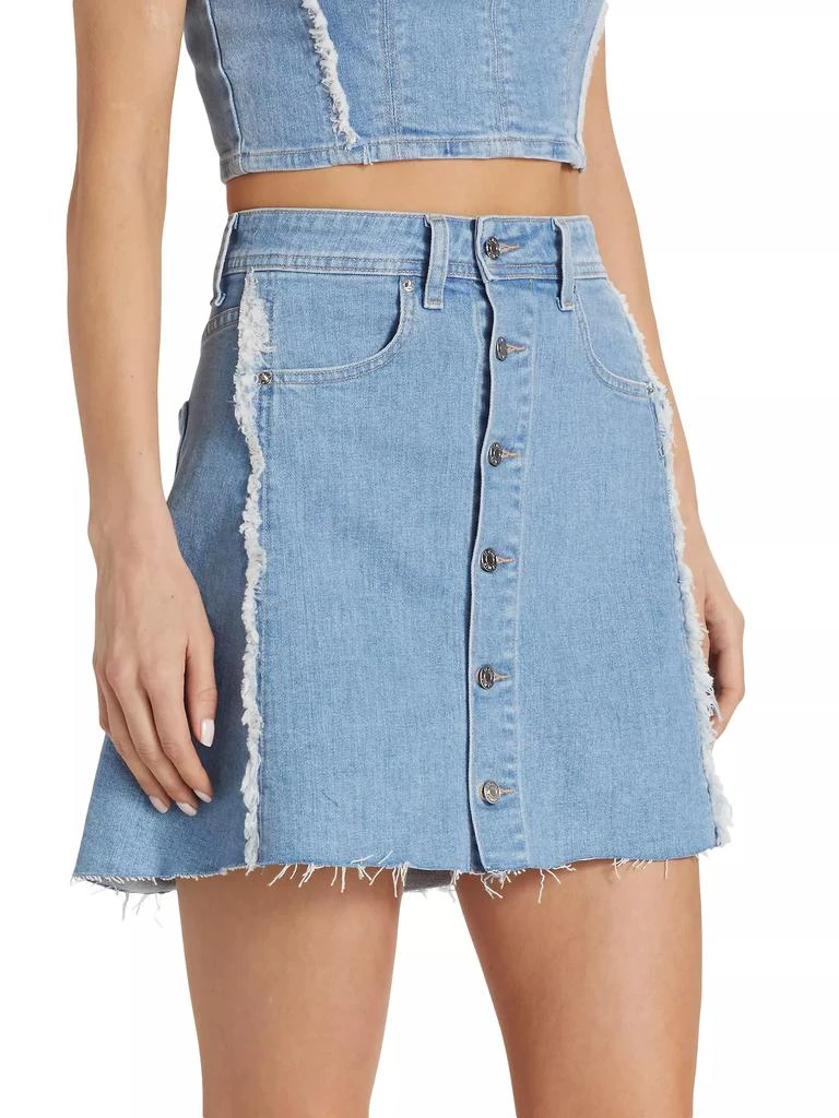 Le Jean Sierra Stretch Denim Miniskirt 4
