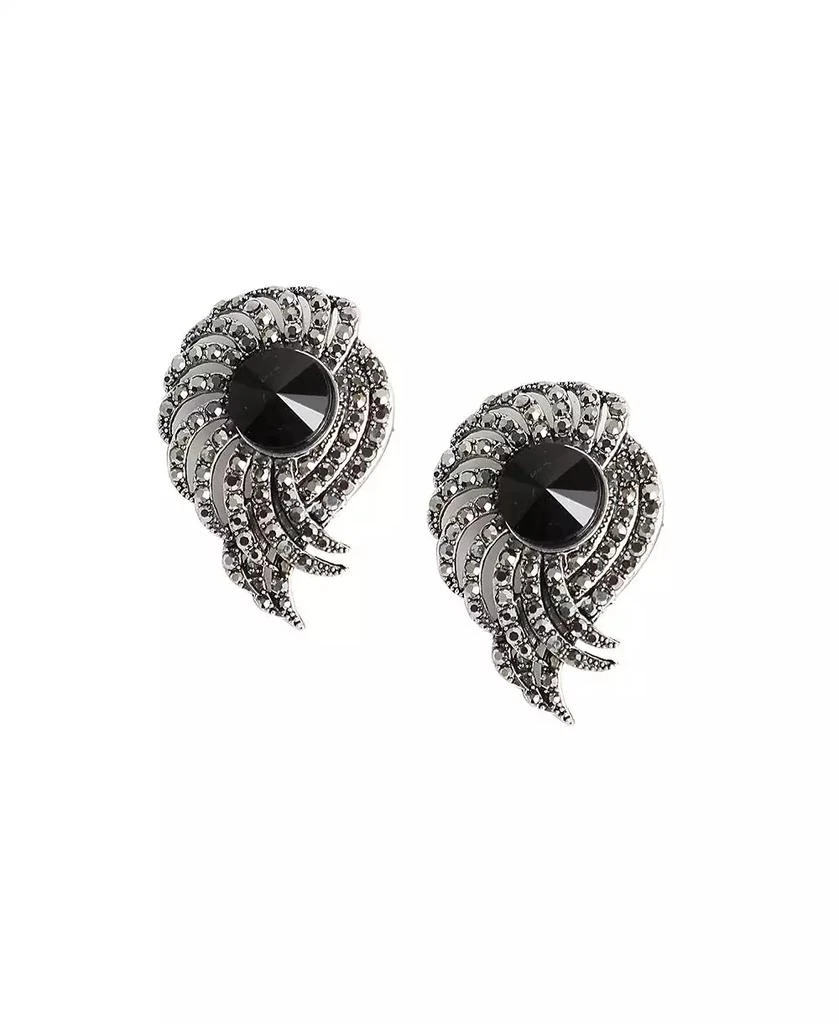 SOHI Stone Spiral Drop Earrings