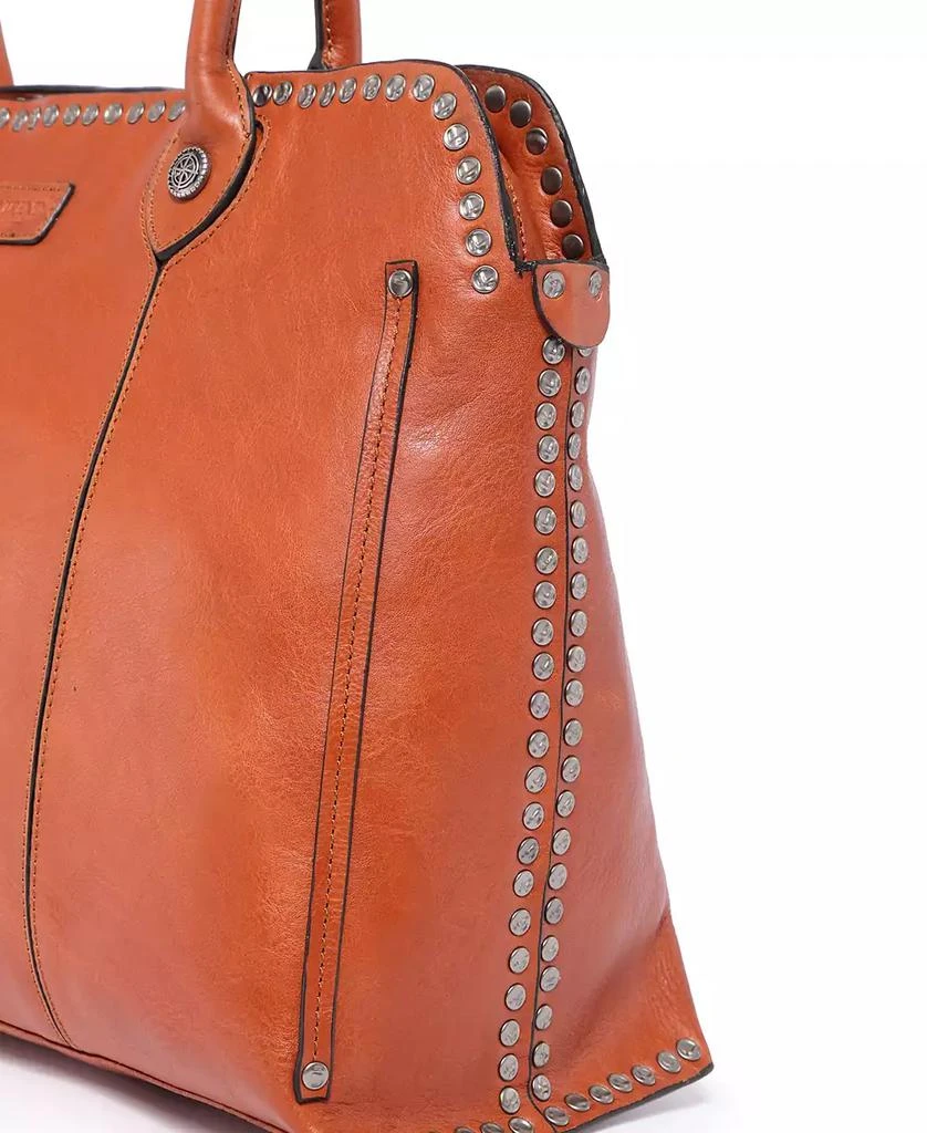 OLD TREND Women's Genuine Leather Soul Stud Satchel Bag 8