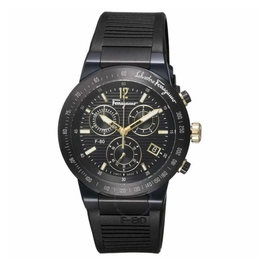 Salvatore Ferragamo F-80 Chronograph Quartz Black Dial Men's Watch SFUO00121 1