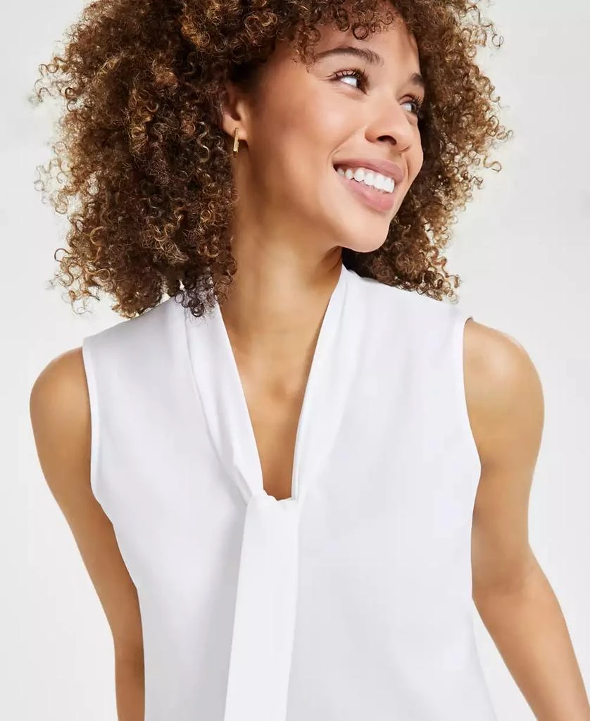 Kasper Women's Sleeveless Tie-Neck Top, Regular & Petite 3