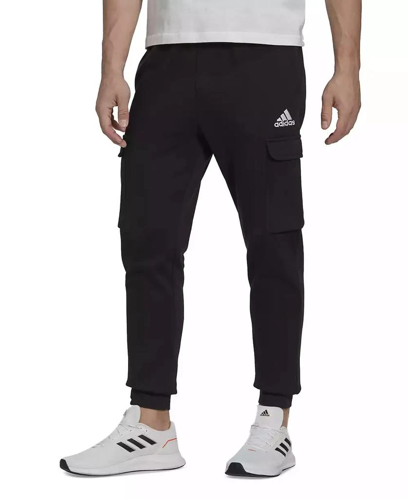 adidas Men's Essentials Regular Tapered-Fit Fleece Cargo Joggers 1