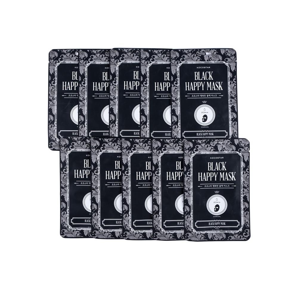 KOCOSTAR Black Happy Mask, 10-Pk.