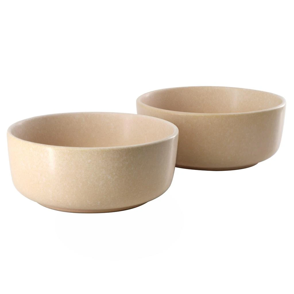 Gibson Soho Lounge Bryant Park 2 Piece 6 Inch Stoneware Cereal Bowl Set in Beige