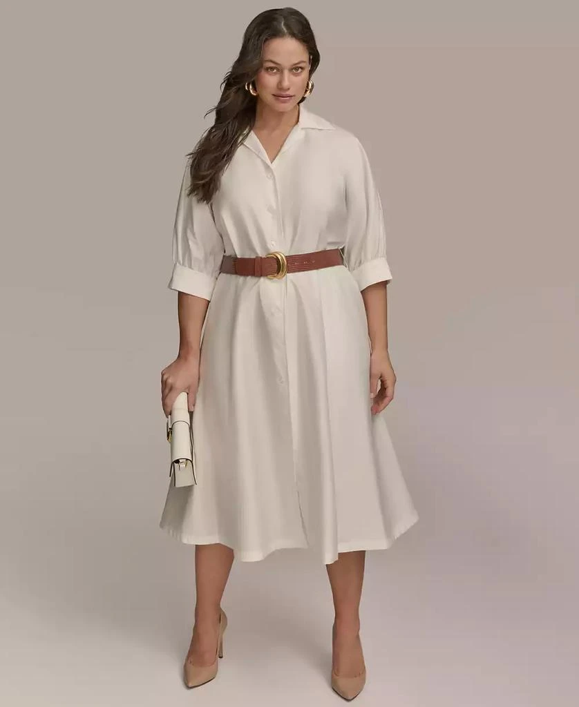 chinese dress ladies Satin Puff Sleeve Tie Neck Midi Dress | A-Line Dress