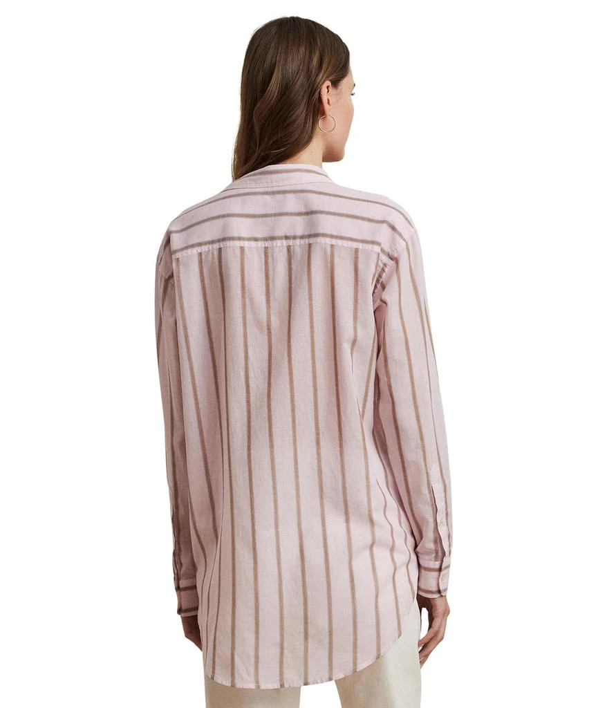 Ralph Lauren Oversize Striped Cotton Broadcloth Shirt 2