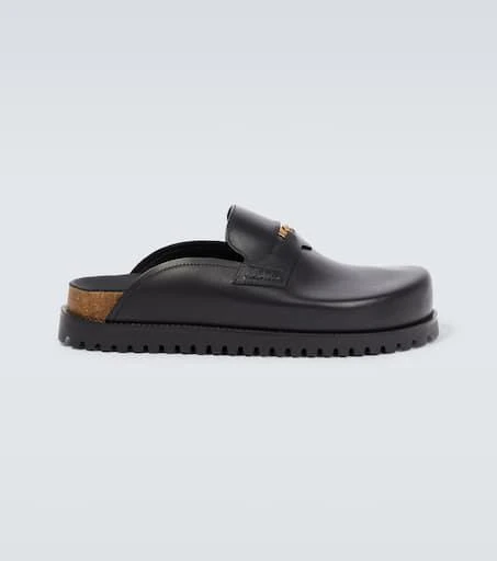 Versace Medusa logo leather mules 1