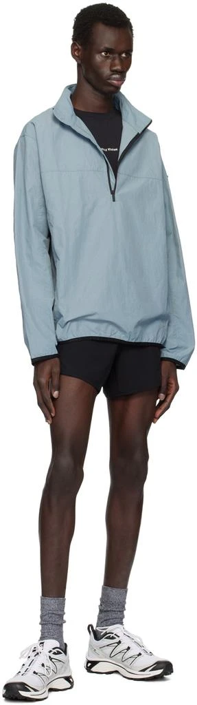 District Vision Blue Recycled Half-Zip Shell Jacket 4