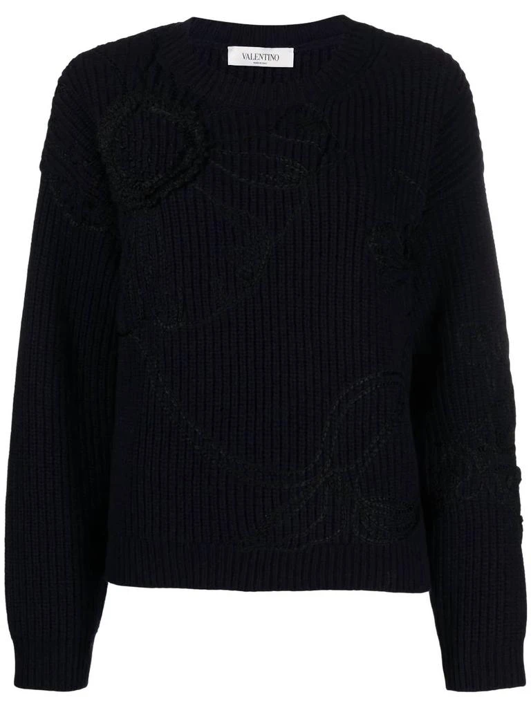 Valentino Valentino - Floral Embroidered Knitted Jumper 6
