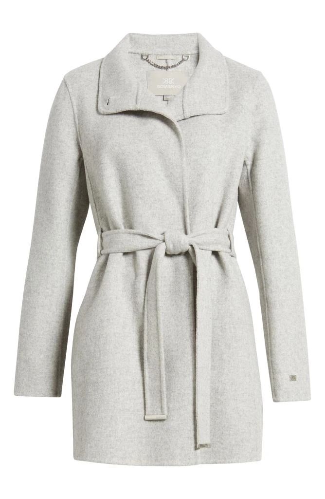 Soia & Kyo Kenia Funnel Neck Wool Blend Wrap Coat 6