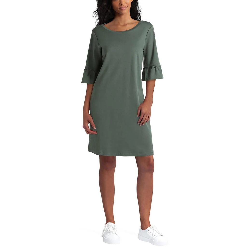 Isaac Mizrahi Womens Crewneck Midi T-Shirt Dress 3