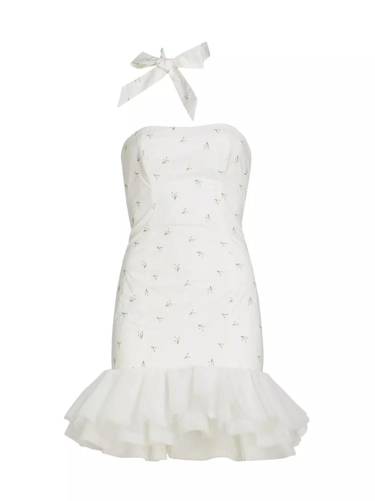 The Bar Blake Embroidered Flare Minidress 1