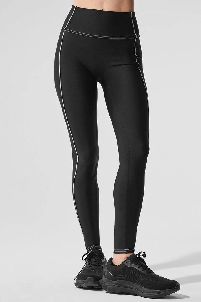 Alo Airlift High-Waist Redefine Legging - Burgundy Truffle/Black 1
