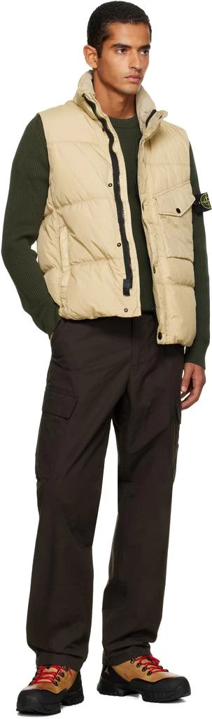 Stone Island Beige G100003 Crinkle Reps NY Down Vest 5
