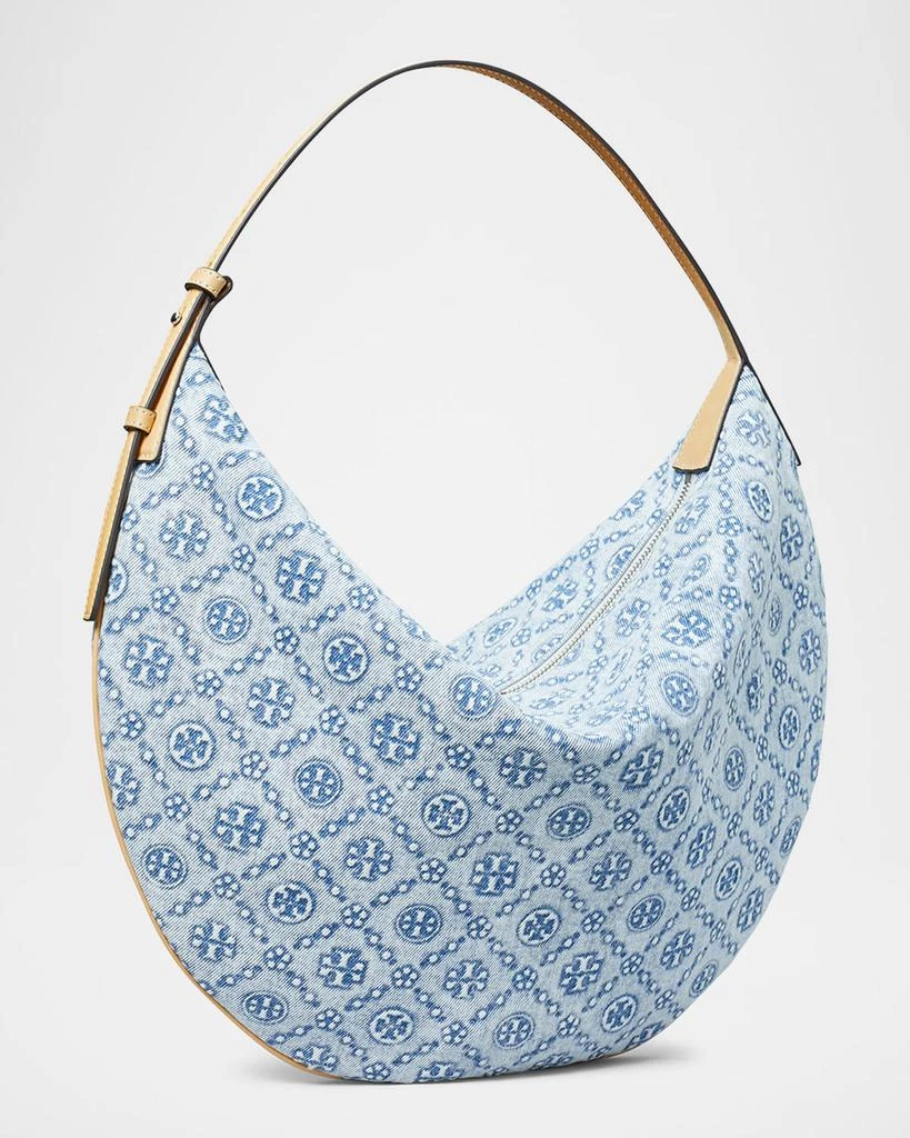 Tory Burch T Monogram Denim Hobo Bag 3