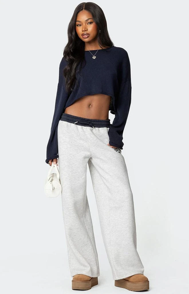 Edikted Edikted Contrast Embroidered Sweatpants 1