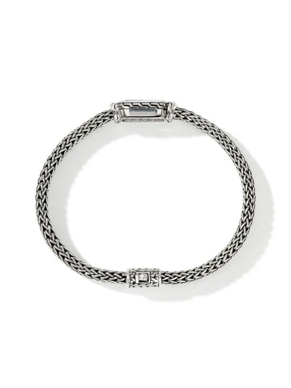 John Hardy Icon Sterling Silver & Treated London Blue Topaz Bracelet 3