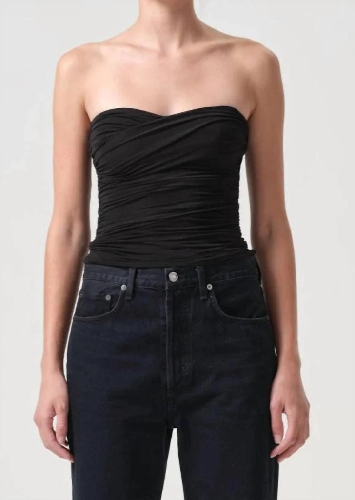 AGOLDE Tonia Tube Top In Black 1