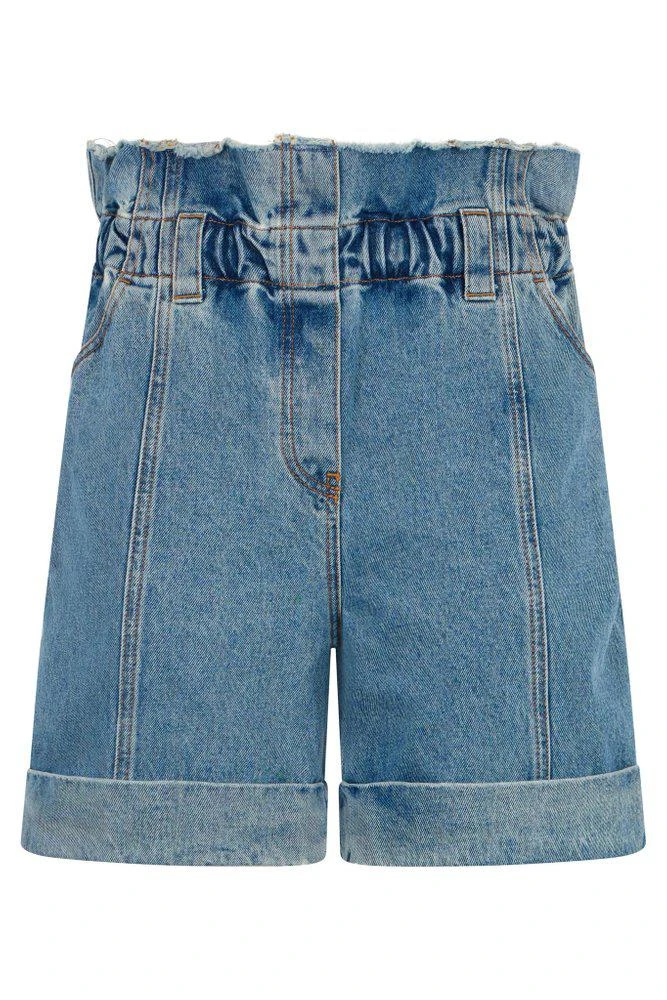 PHILOSOPHY di LORENZO SERAFINI Philosophy Di Lorenzo Serafini Ruffled Waistband Denim Shorts