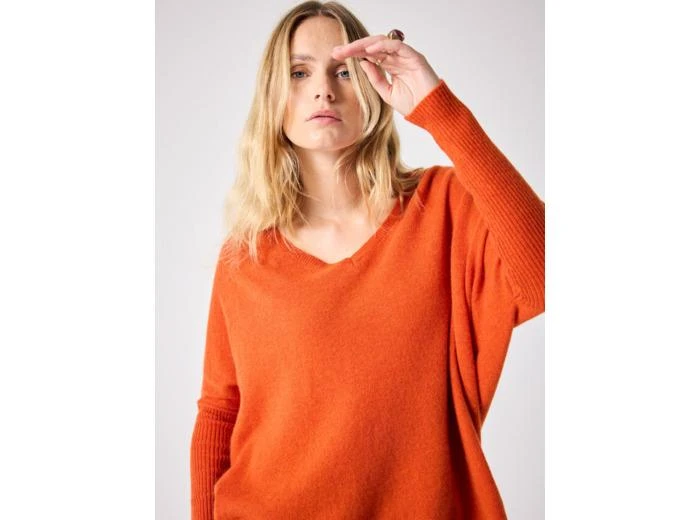 Notshy Pull poncho cachemire col V Faustine FEU 1