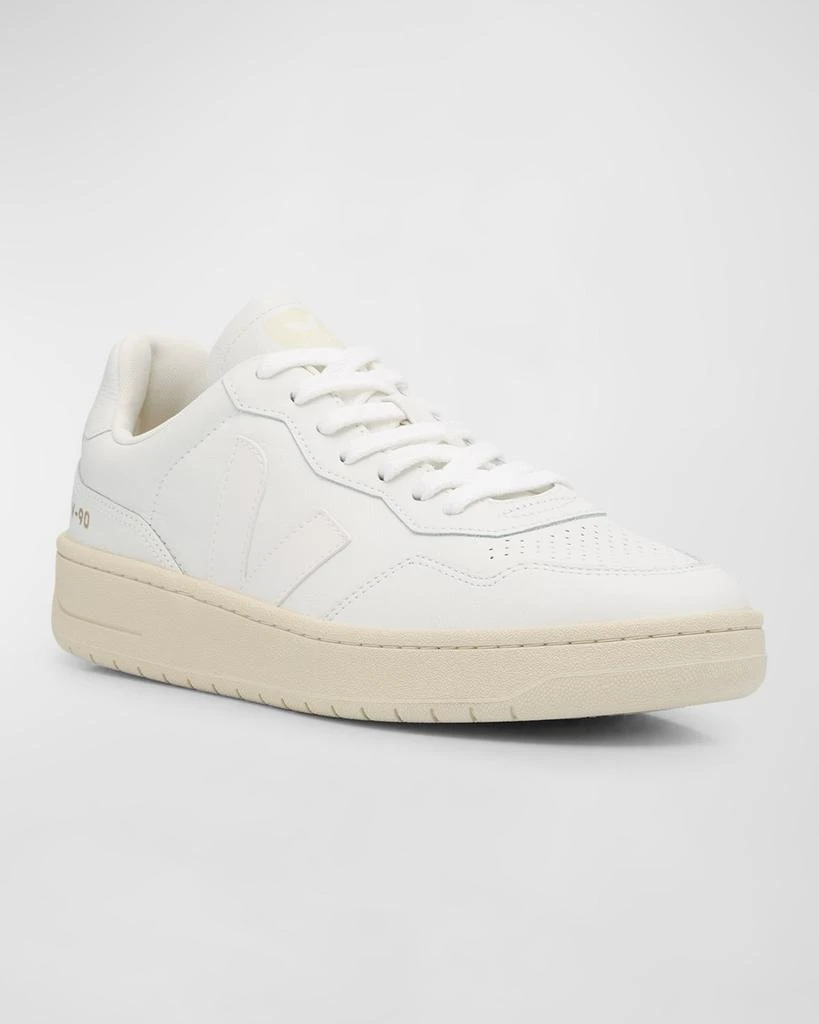 Veja V-90 Low-Top Leather Sneakers 3