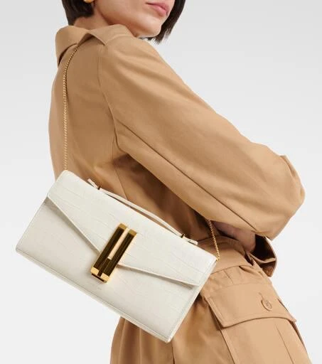 Demellier Vancouver croc-effect leather clutch 2