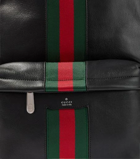 Gucci Web Stripe leather backpack 6