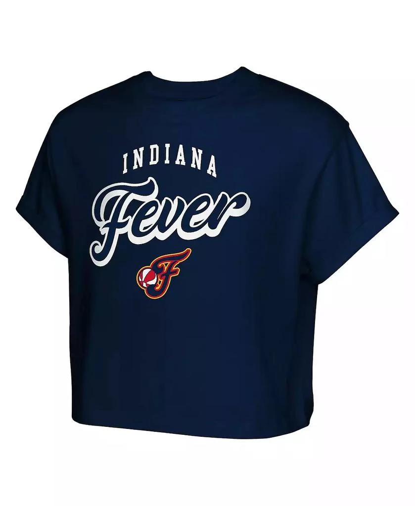 Outerstuff Big Girls Navy Indiana Fever City Pennant Cropped T-Shirt 2
