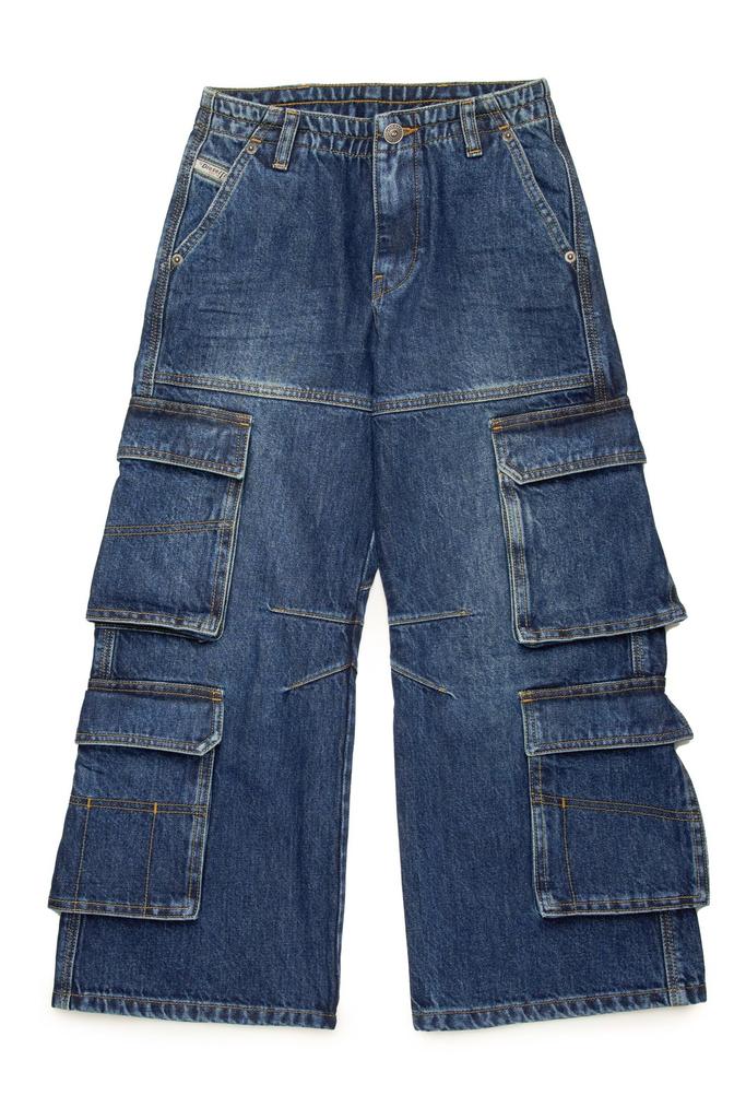 Diesel Diesel Kids Low-Waisted Cargo Jeans